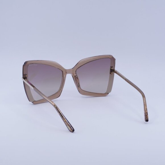 Tom Ford Gia FT0766 57G Sunglasses Gold Butterfly Frame, Brown Lenses main image 8